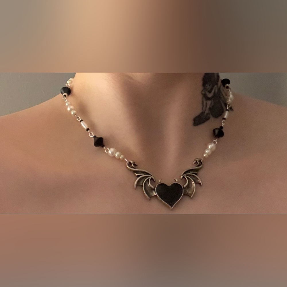 Heart with Wings Handmade Necklace